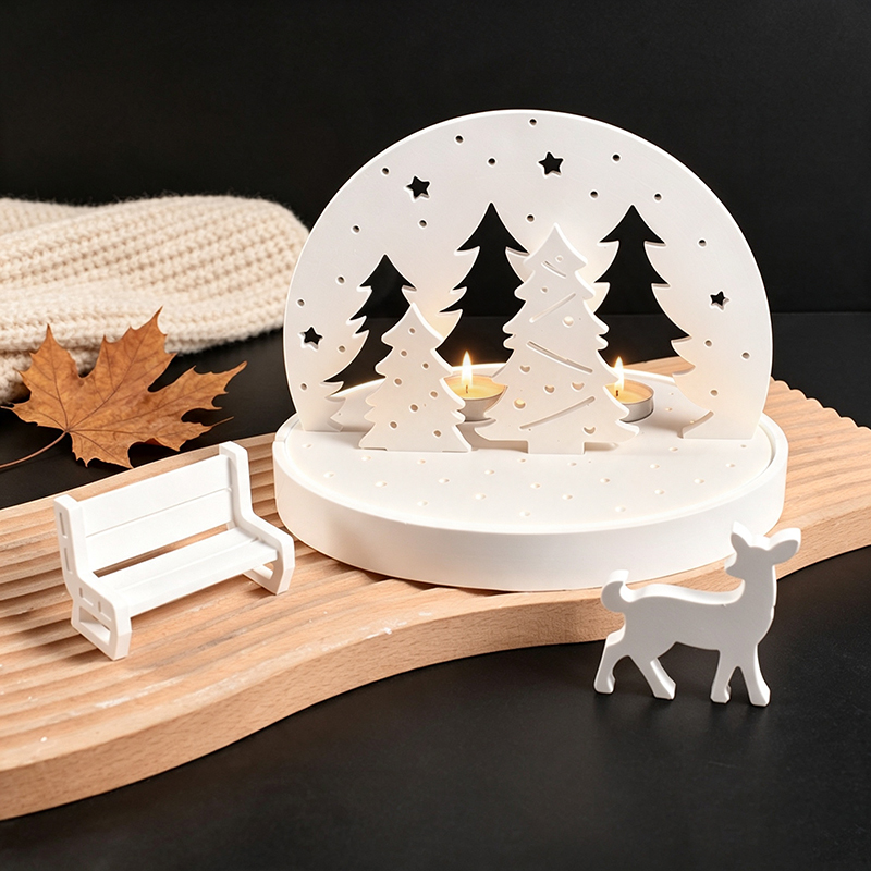 Candle Making Ideas - Christmas Elk Tealight Candle Holder Silicone