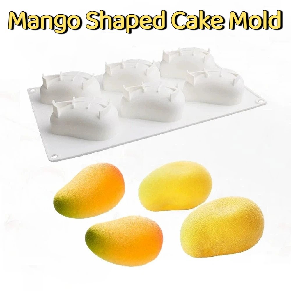 Candle Making Ideas - 6 Cavity Mango Shaped Cake Mold