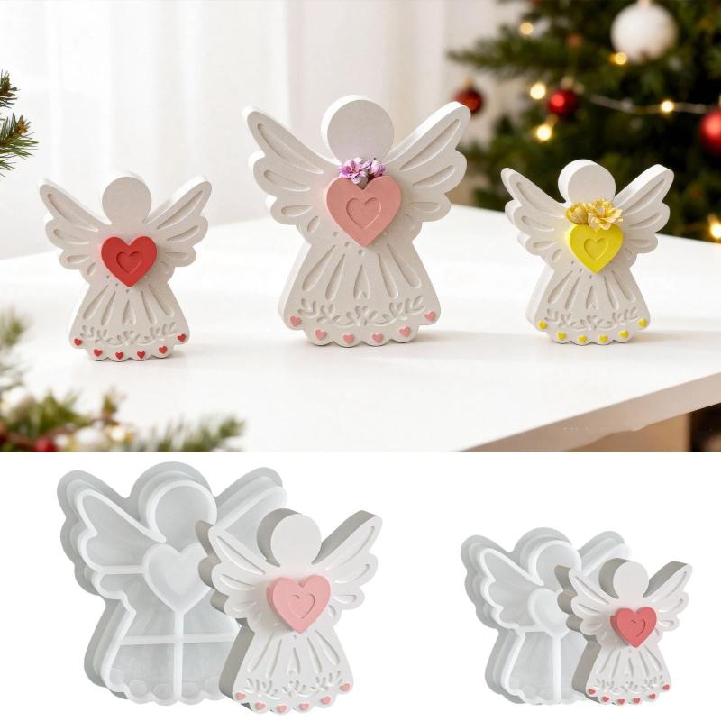 Candle Making Moulds - Love Angel Gypsum Mold Candle Silicone