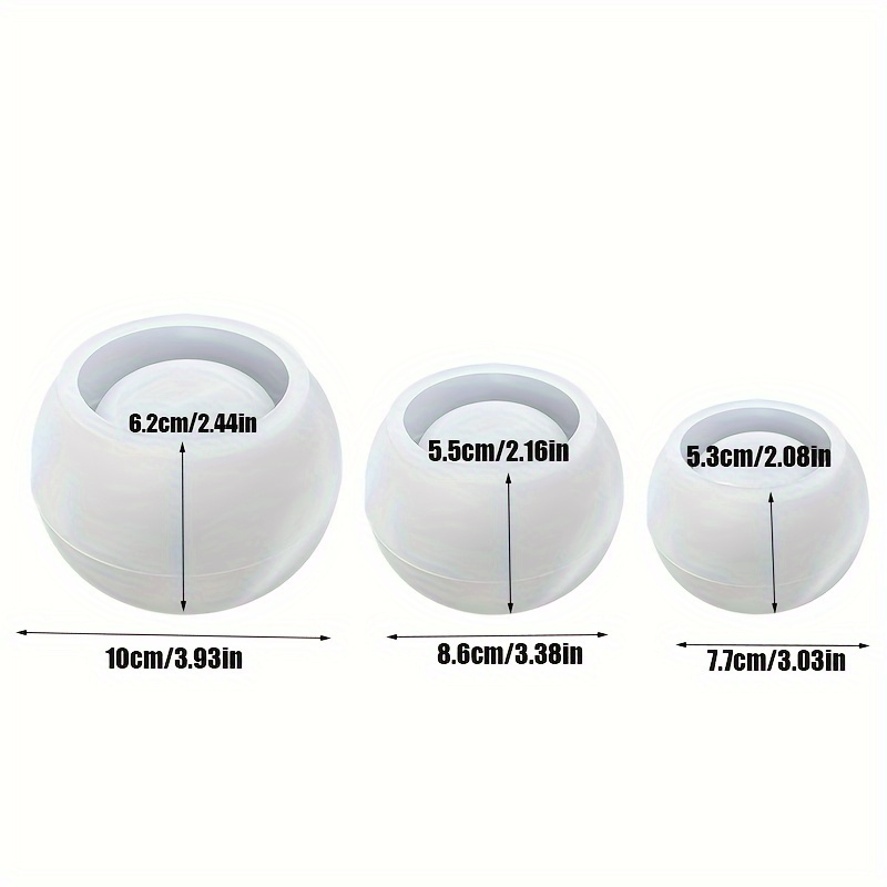 Candle Making Jug - 3pcs-Round Flower Pot Silicone Mould 3