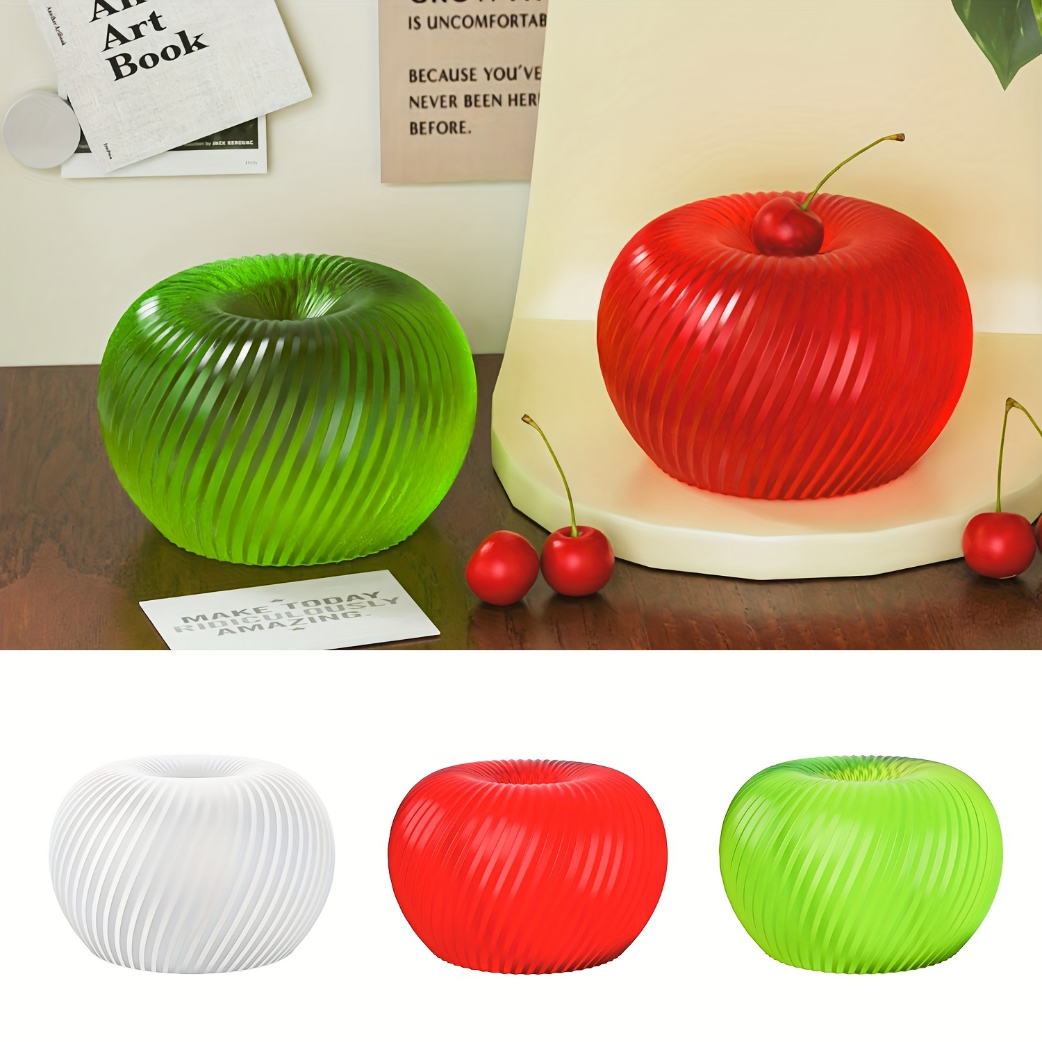 Candle Making Ideas - A trendy red apple silicone mold