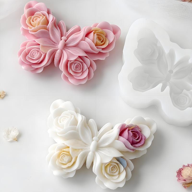 Candle Making Ideas - DIY Rose Butterfly Form Silicone Mold