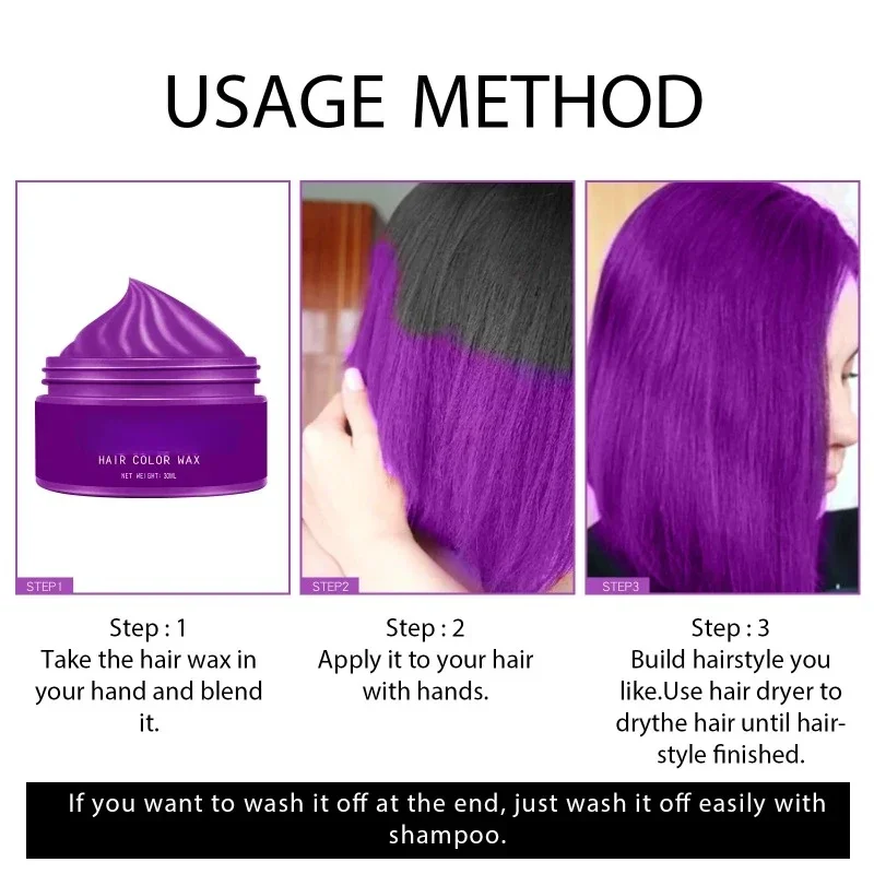 Temporary Dye Hair Wax Gray Ha - Candle Dye Chip review and price