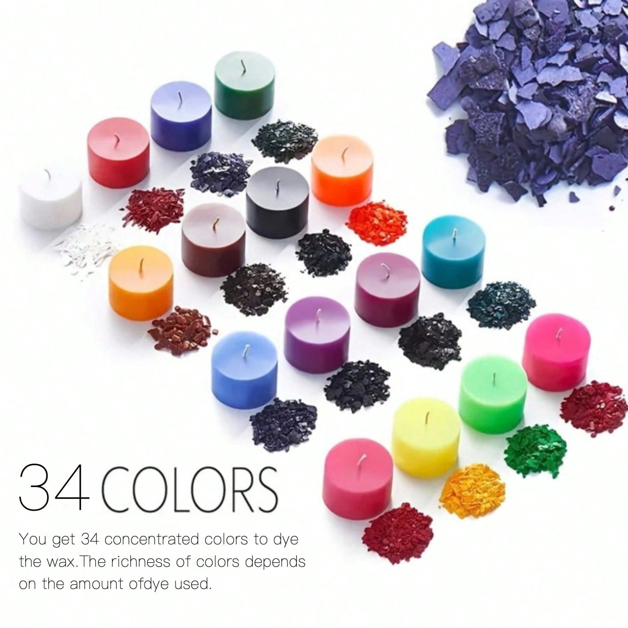 34-Color/16-Color/12-Color/6-C - Candle Dye Chip review and price