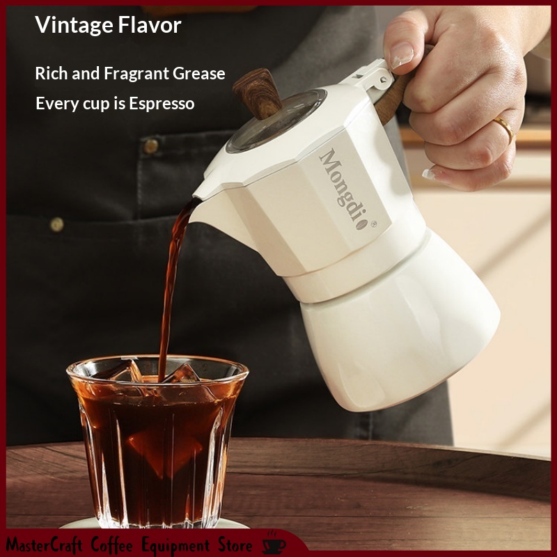 Mongdio Double Valve Moka Pot  - Pour Pot Aluminum review and price