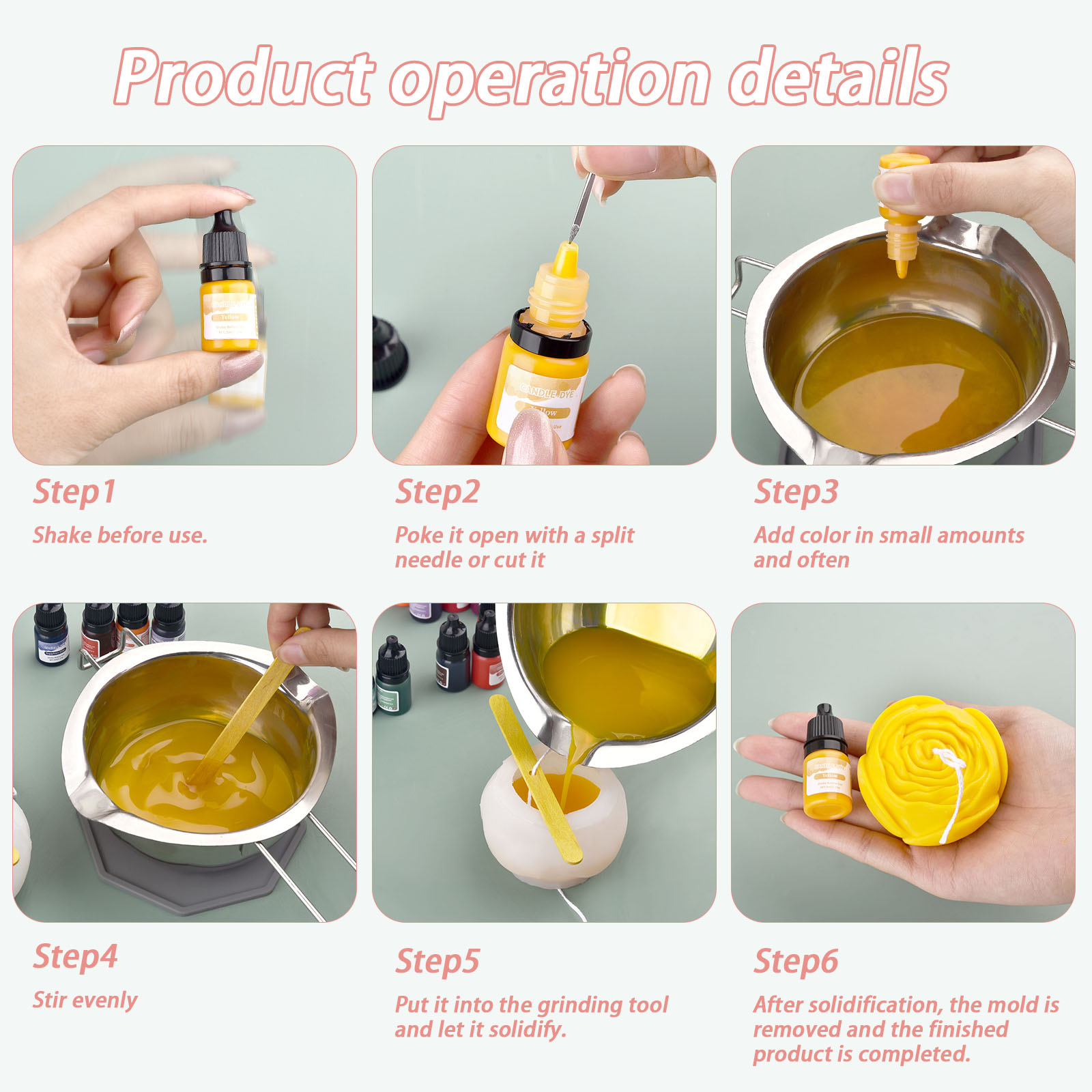 5ml/Bottle Candle Wax Pigment  - Candle Dye Chip review and price