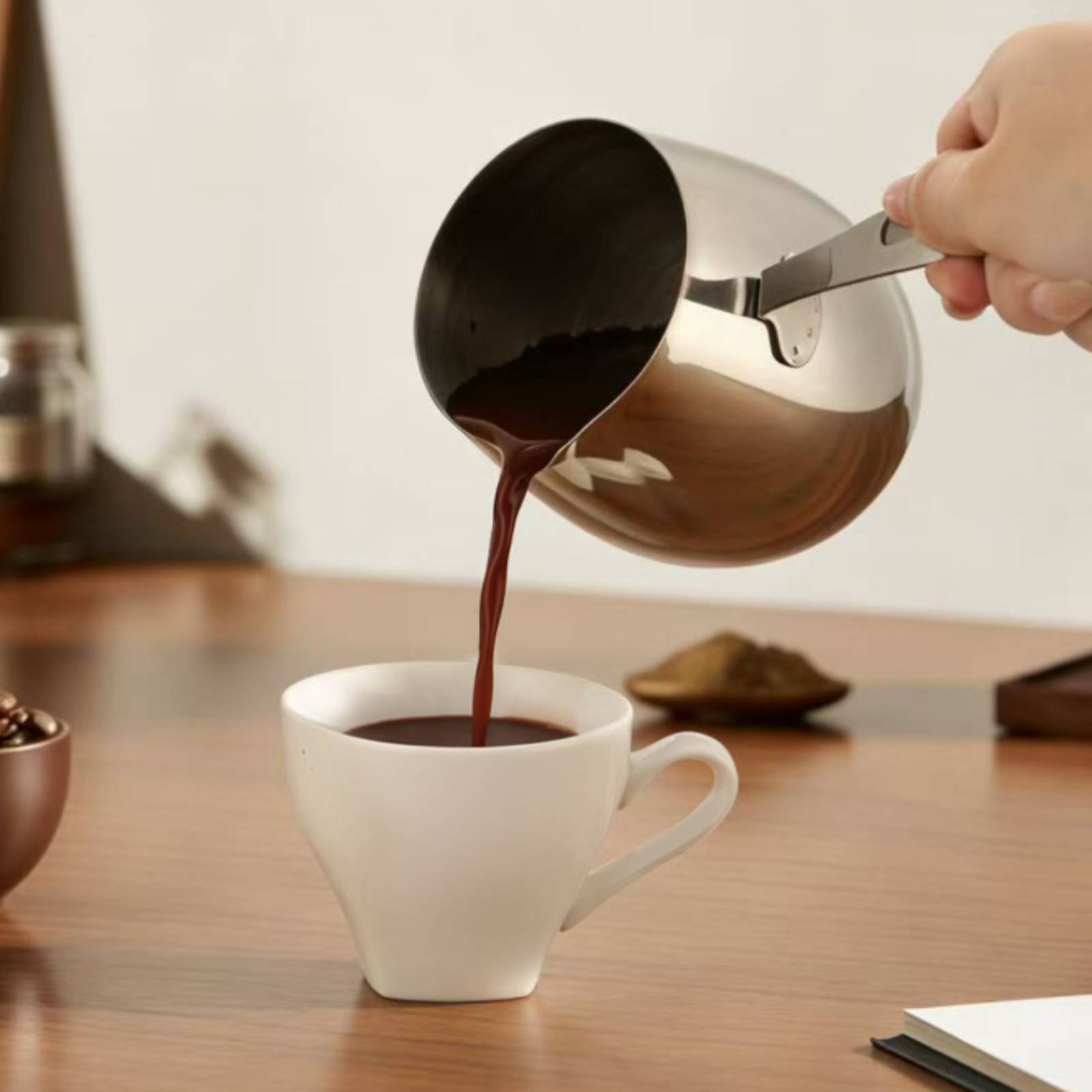 Oval-Shaped Coffee Pot with Li - Pour Pot Aluminum review and price