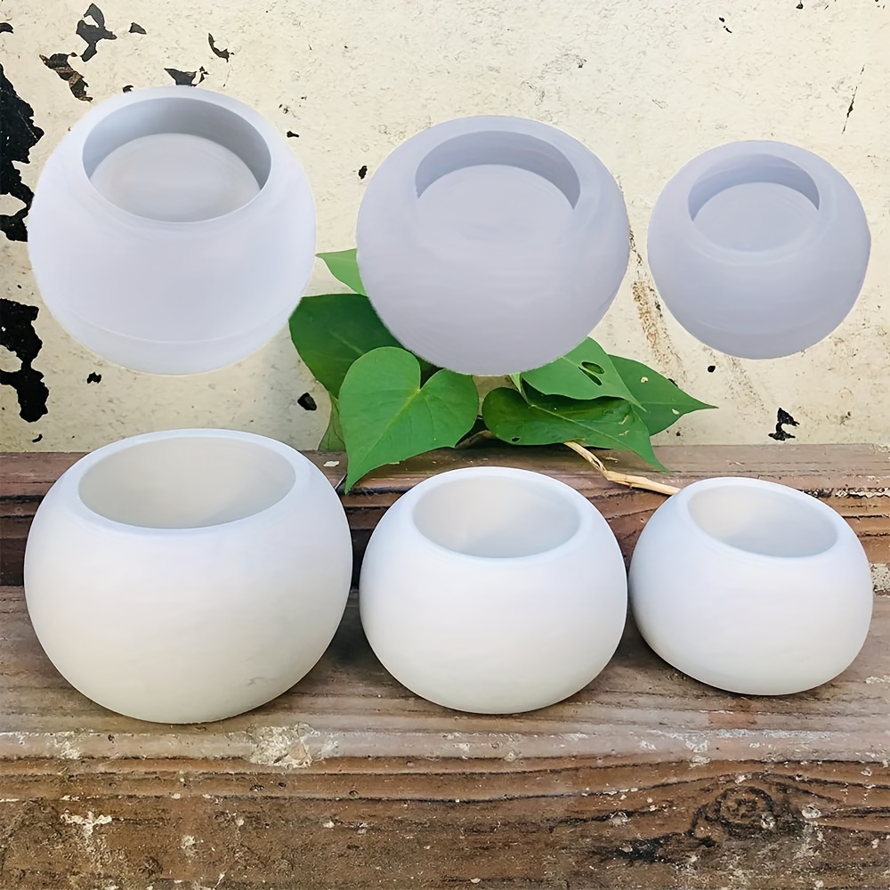 3pcs-Round Flower Pot Silicone - Candle Making Jug review and price