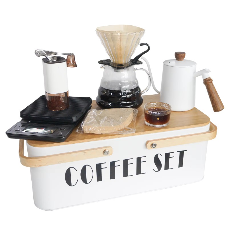 Portable coffee machine set wi - Pour Pot Aluminum review and price