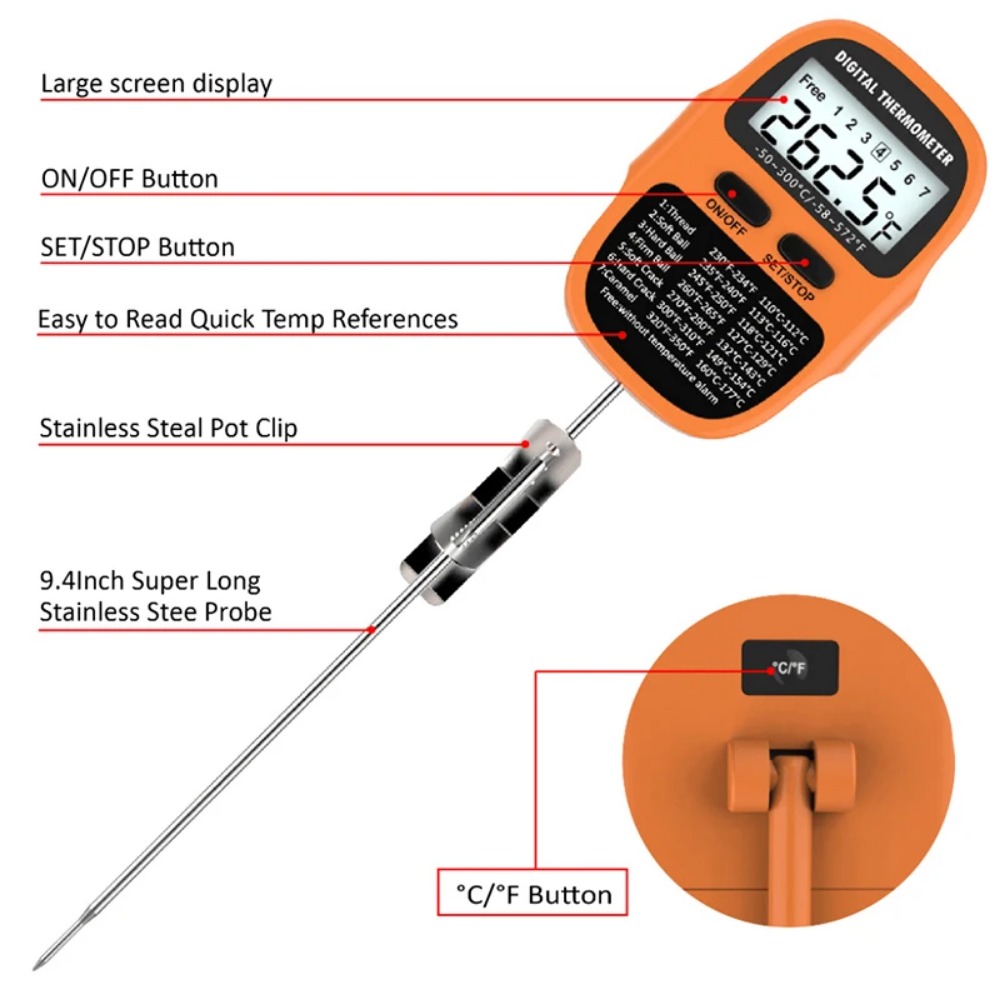 Digital Kitchen Thermometer Th - Thermometer Candy Candle review and price